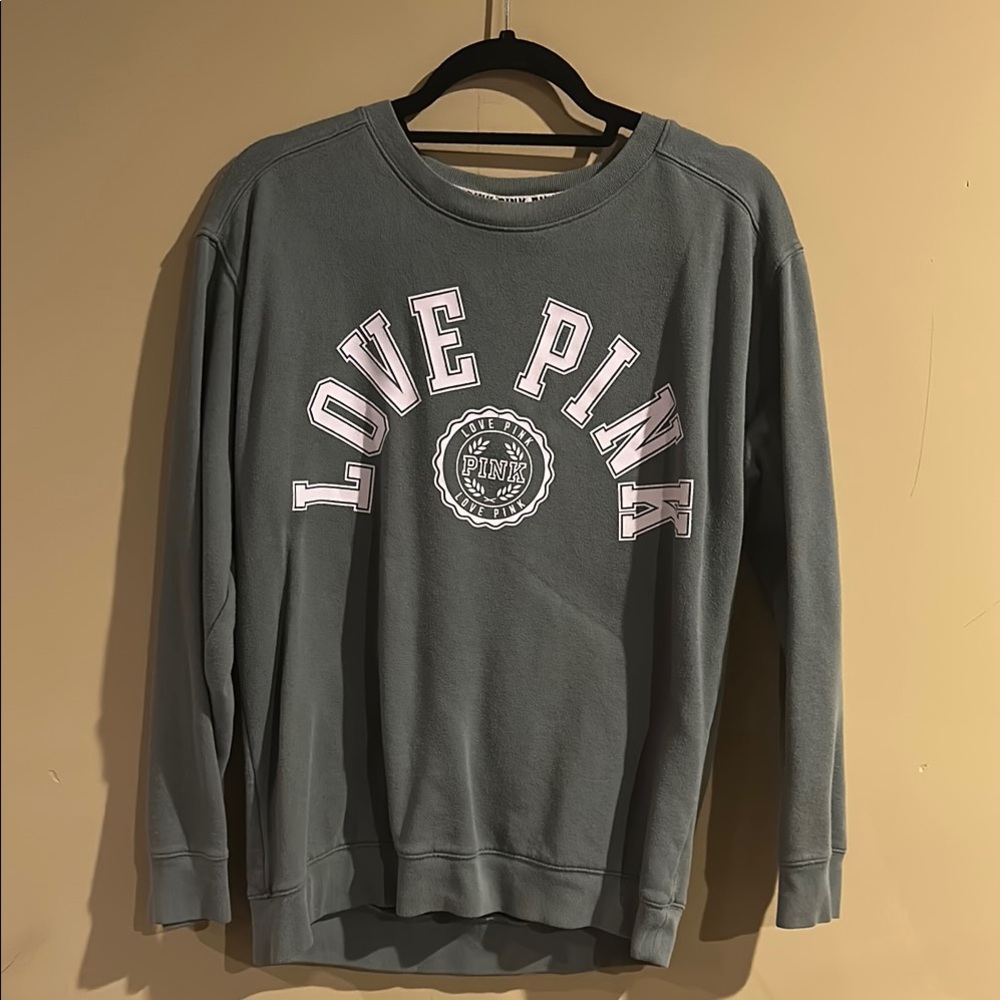 PINK Victoria's Secret Green Crewneck Sweater